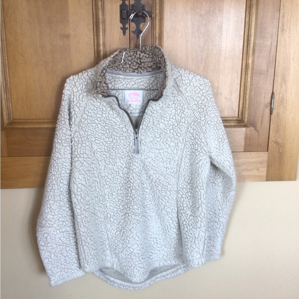 Cozy Cream Sherpa Quarter-Zip Sweater